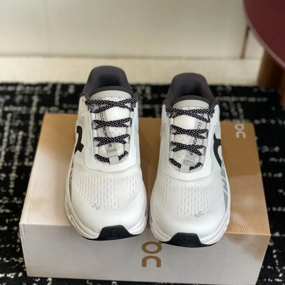 On Running White and Gray Cloudtec Women's Ankle Sneakers - Picture 3 of 9